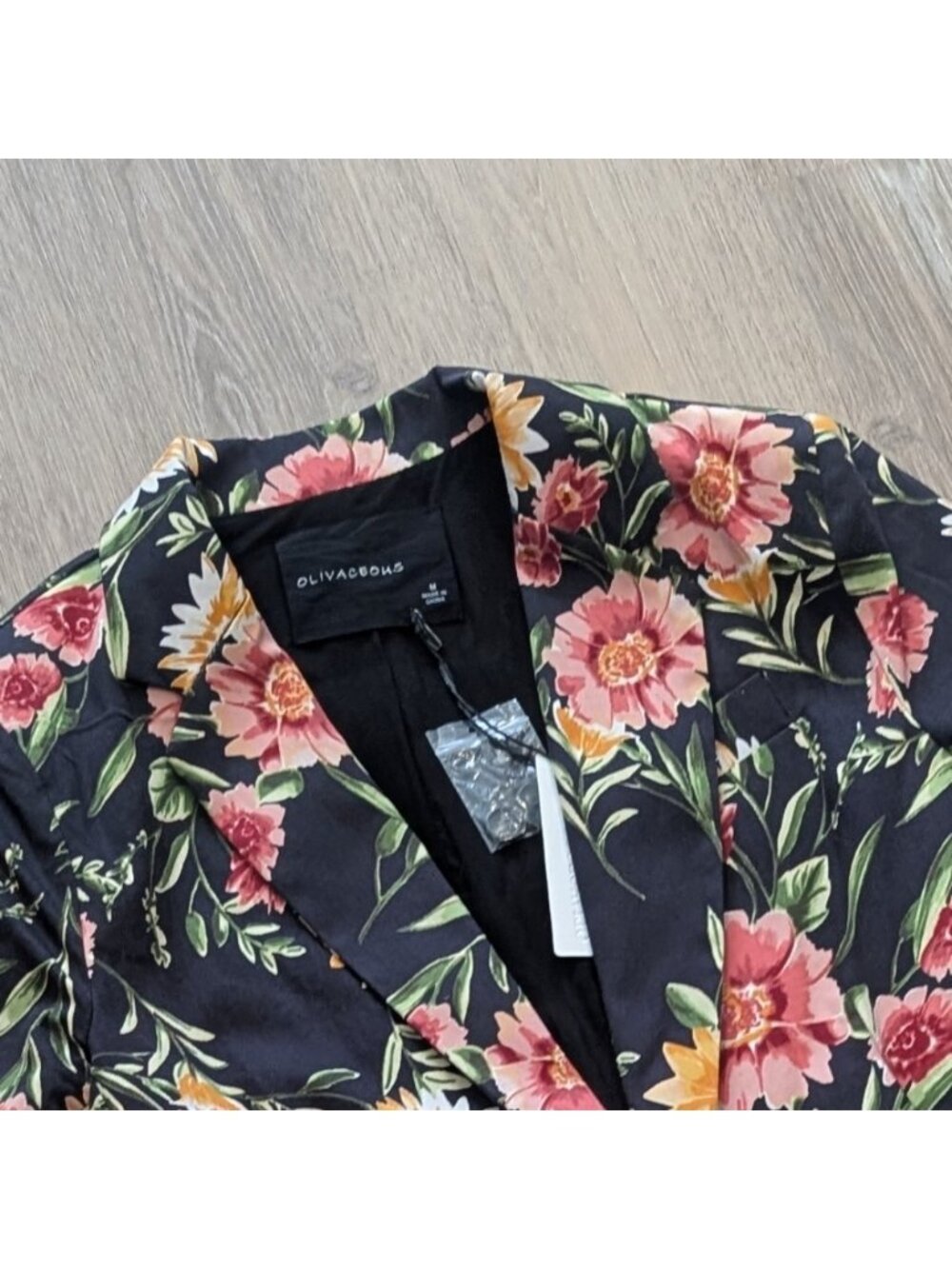 Olivaceous Floral Blazer Black Plus Size NWT - Picture 13 of 13